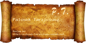 Palcsek Tarziciusz névjegykártya